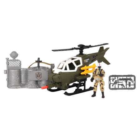 Игровой набор Chap Mei Боевой вертолёт с ракетами и фигуркой пилота
