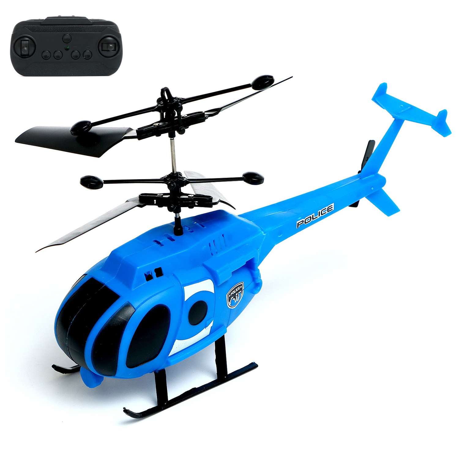 Вертолёт Автоград радиоуправляемый «Полиция» цвет синий - фото 1