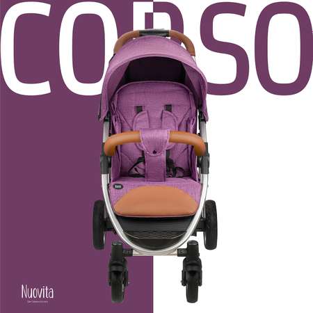Коляска прогулочная Nuovita Corso Фиолетовый-Серебристый