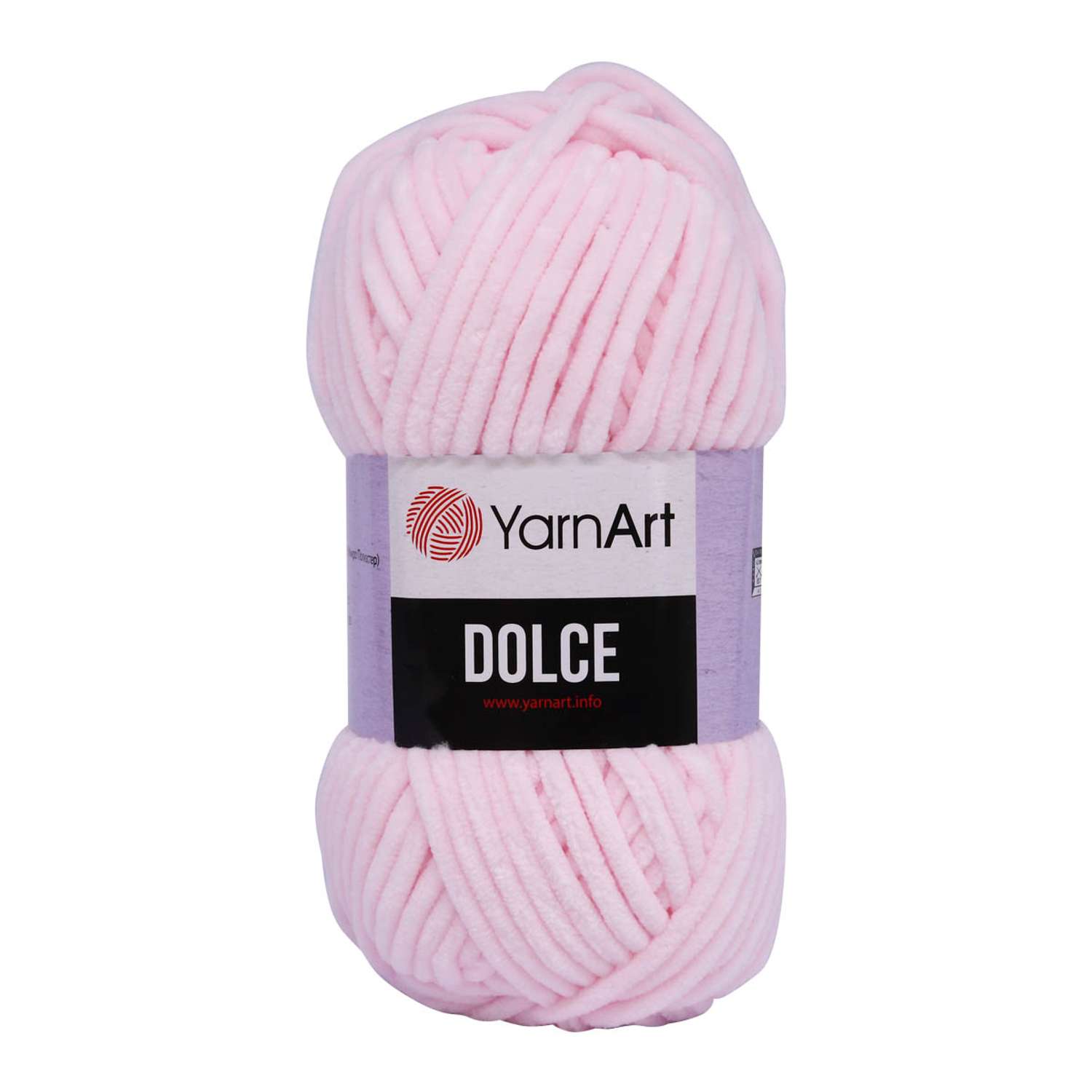 Пряжа для вязания YarnArt Dolce 100 гр 120 м микрополиэстер пушистая плюшевая 5 мотков 781 нежно-розовый - фото 6