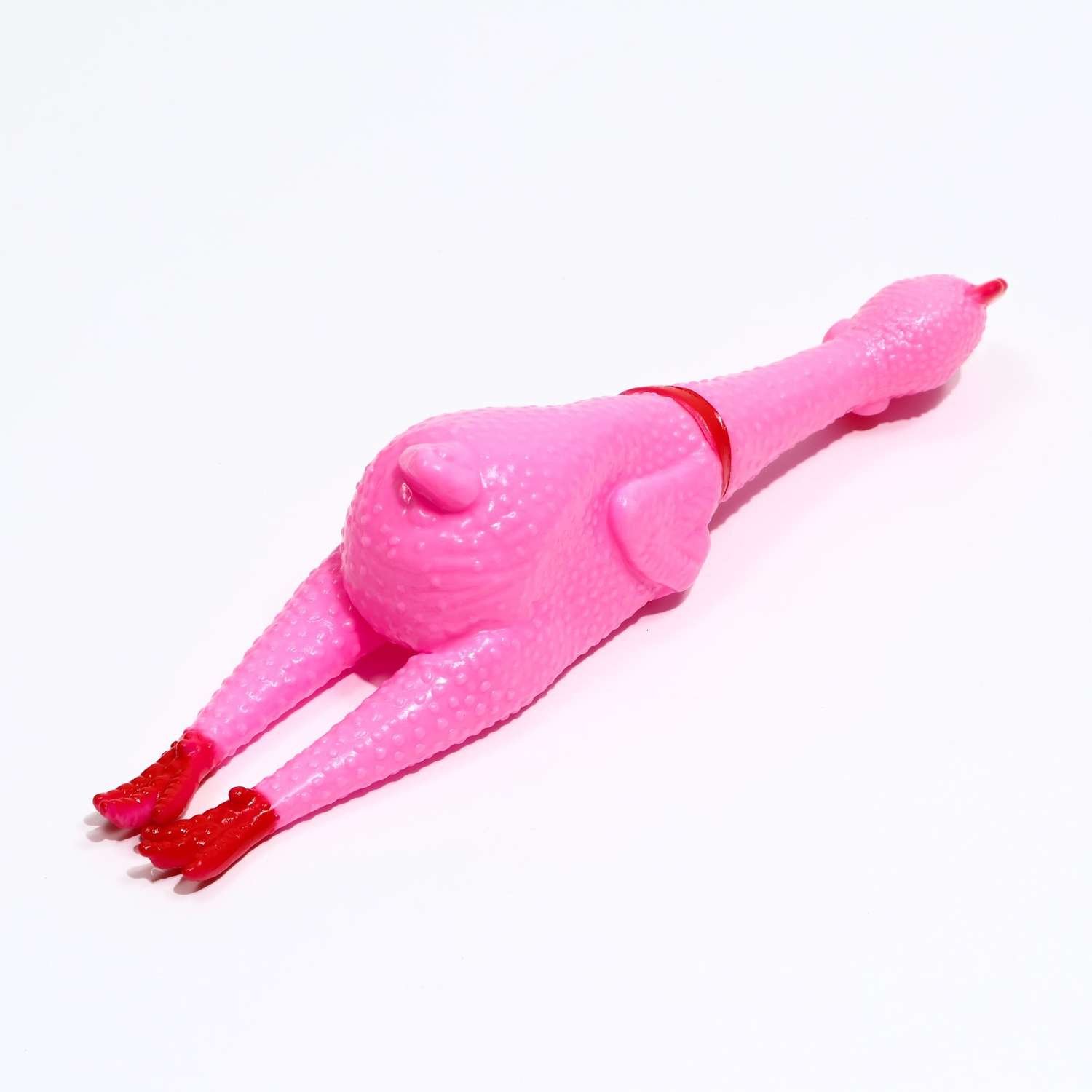 Игрушка для собак Пижон пищащая Задумчивая курица XL 41 см розовая - фото 4