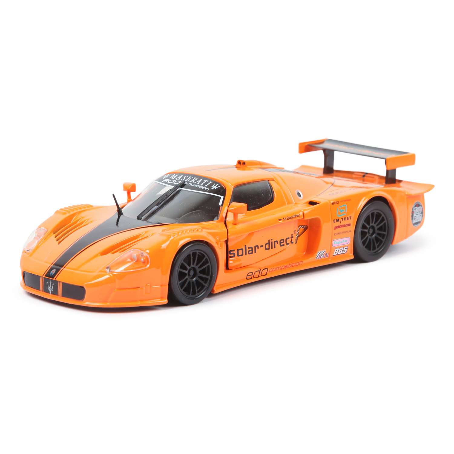 Машина BBurago 1:24 Maserati MC12 Оранжевая 18-21078 18-21078 - фото 1