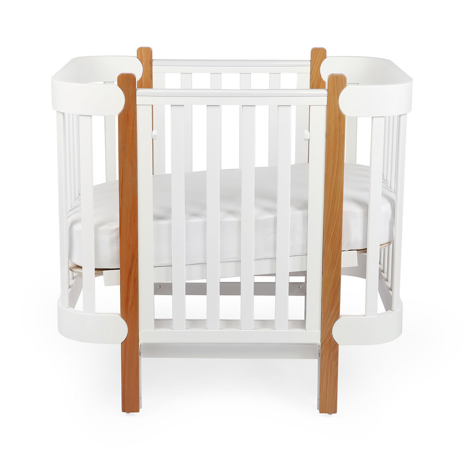 Детская кроватка Happy Baby Mommy Lux прямоугольная, универсальный маятник (белый) - фото 1