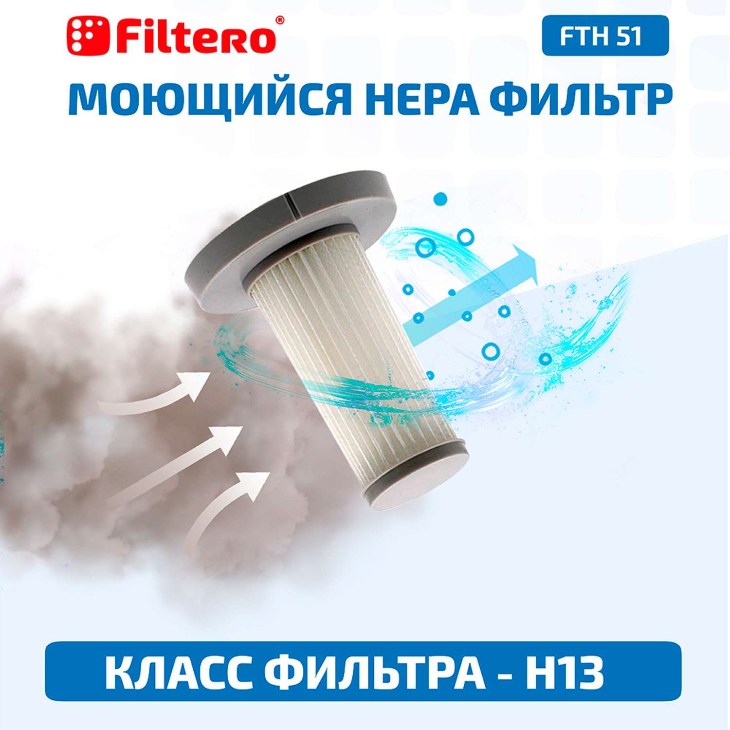 Набор фильтров Filtero FTH 51 для вертикального пылесоса Xiaomi - фото 2