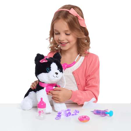 Игрушка мягкая Barbie Кошка Черно-белая с аксессуарами 61388