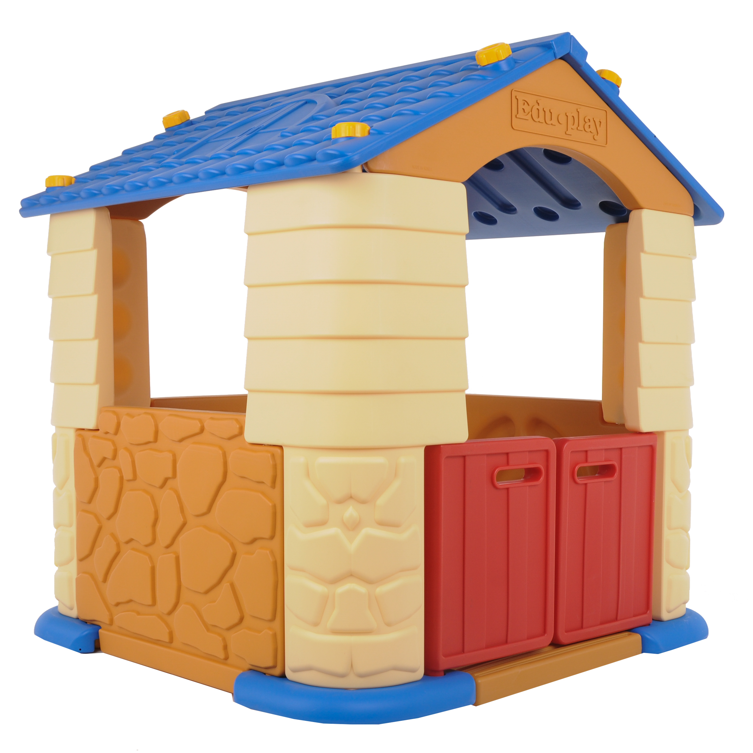 Дом игровой Edu Play Grand Бежевый-Синий-Красный PH-7328 - фото 1