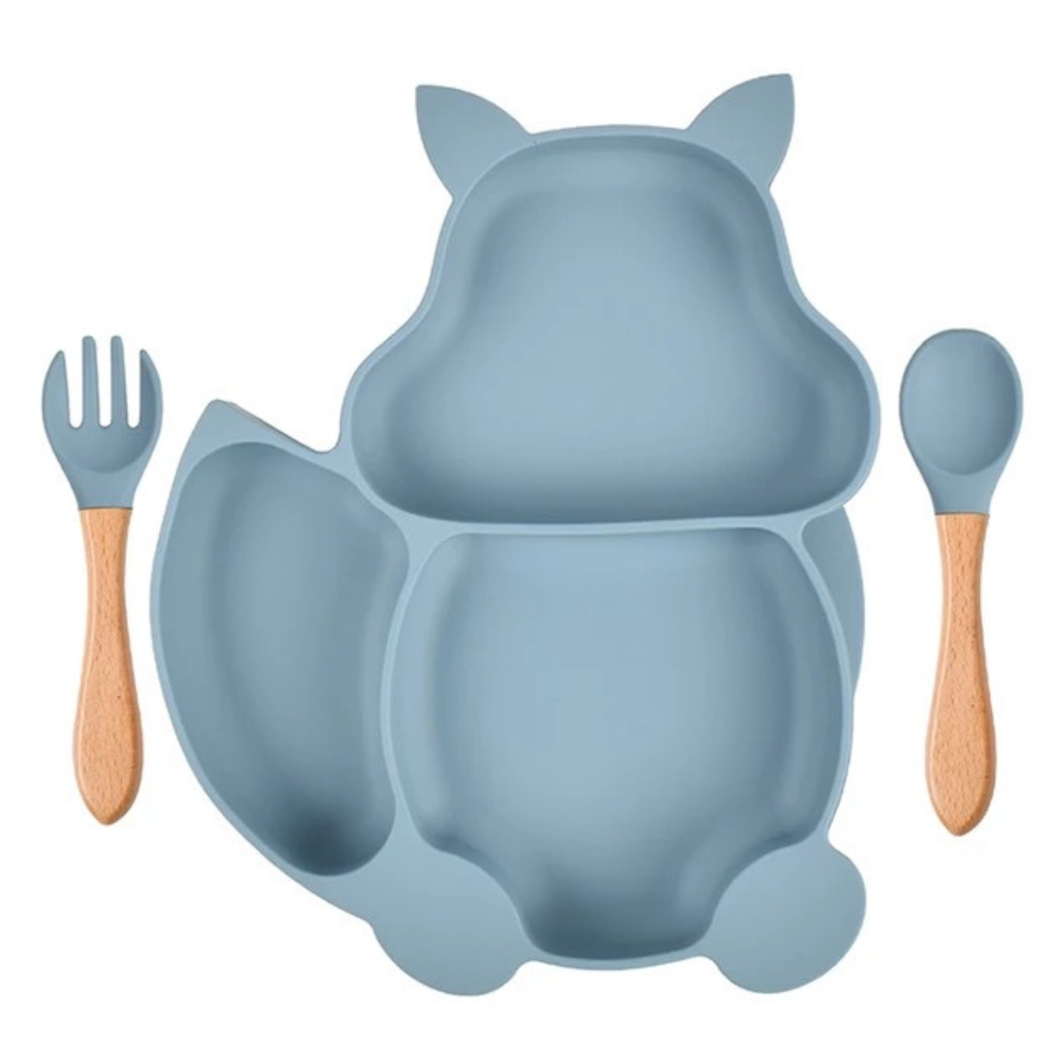 Набор посуды для кормления PlayKid силиконовый белка - фото 1