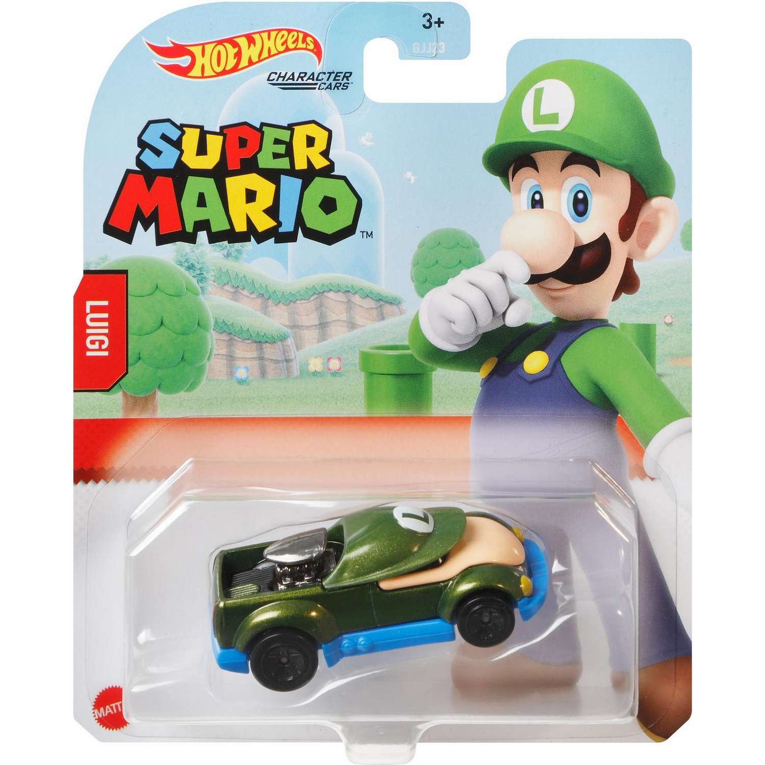 Машинка Hot Wheels Герои компьютерных игр Super Mario Луиджи GRM44 купить  по цене 23.4 руб. в интернет-магазине Детмир