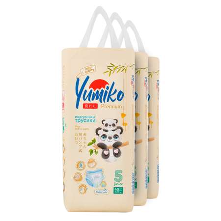 Подгузники-трусики детские YUMIKO 12-20 кг 120 шт