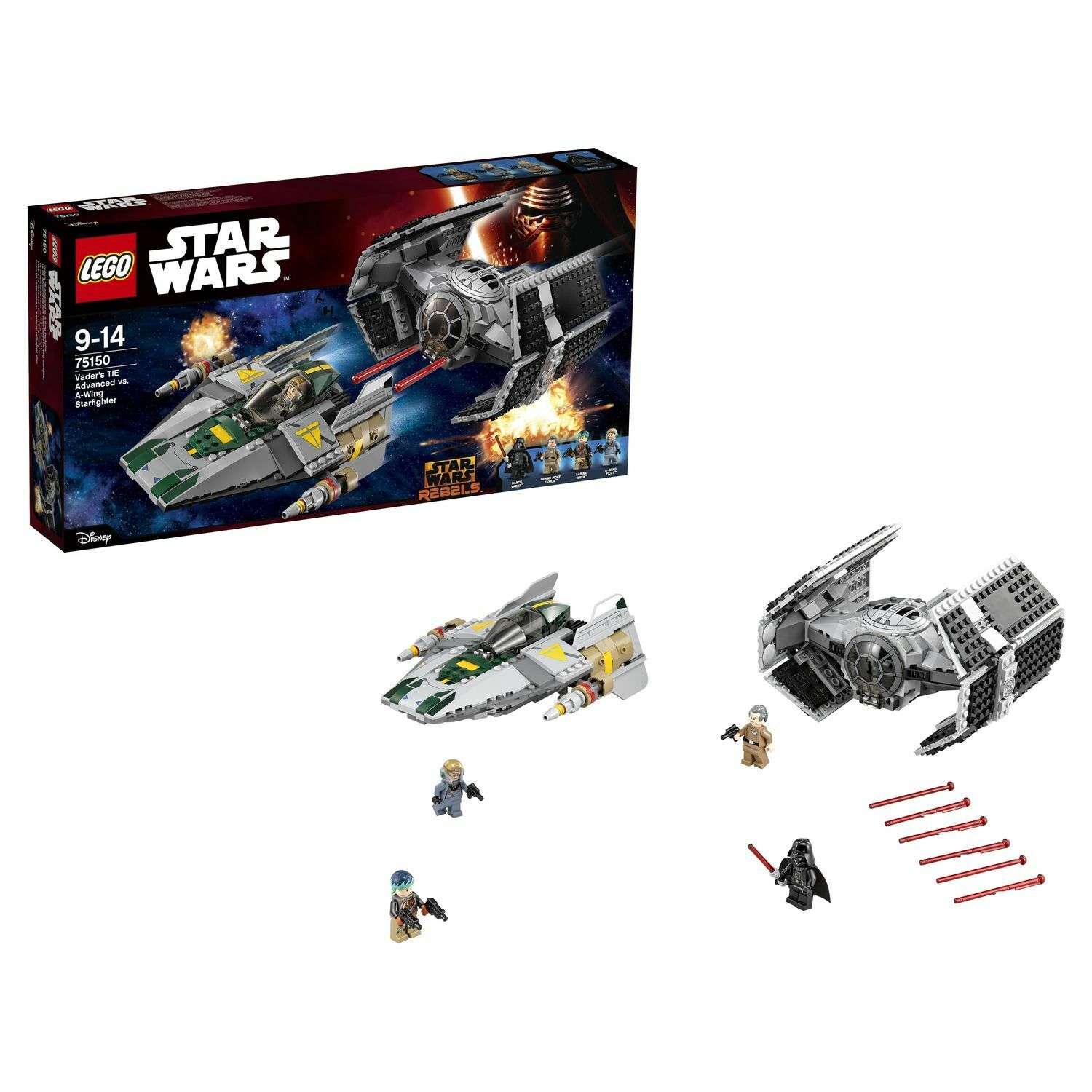 Конструктор LEGO Star Wars TM Усовершенствованный истребитель СИД Дарта Вейдера против Звёздного Истребителя A-Wing (75150) - фото 1