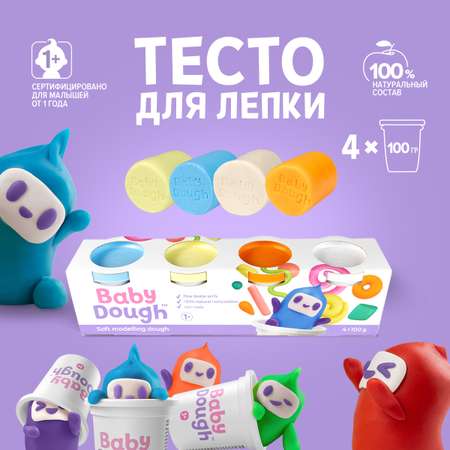 Тесто для лепки BabyDough Play-Doh! 4 цвета BD019