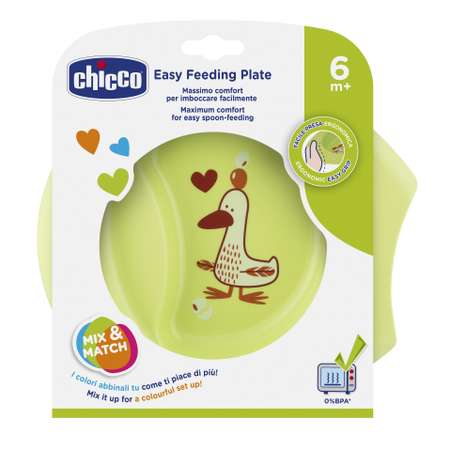 Тарелка Chicco Easy Feeding Bowl с 6месяцев Зеленый