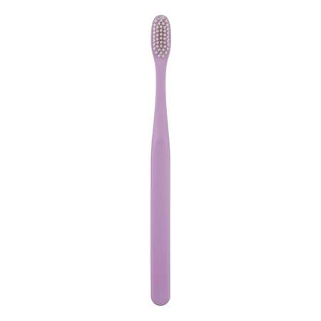 Зубная щетка DENTAL CARE c частицами серебра двойной средней жесткости и мягкой щетиной цвет светло-фиолетовый