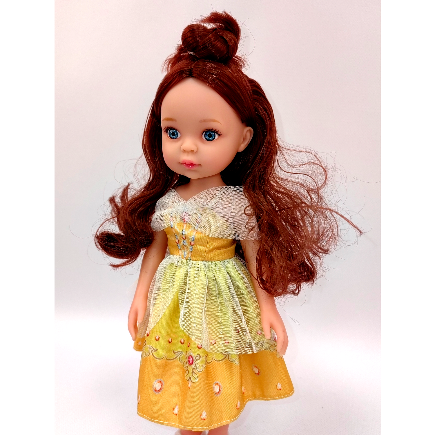 Купить Золотистое платье для куклы принцессы Paola Reina, 32 см, недорого | OOPS-BABY