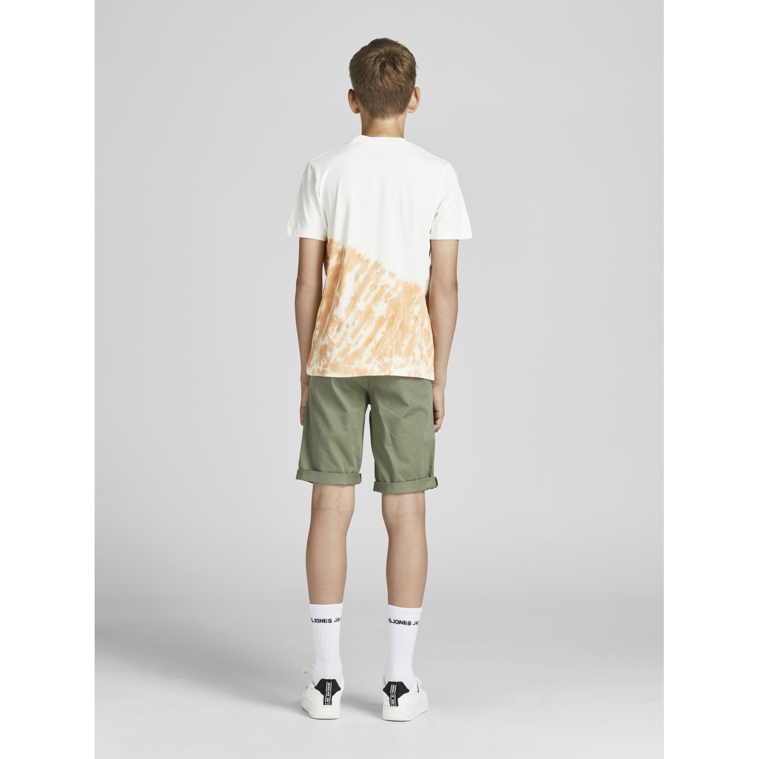 Футболка JACK AND JONES JUNIOR 12189322/Cloud Dancer/HAWAIIANSUNSET - фото 3