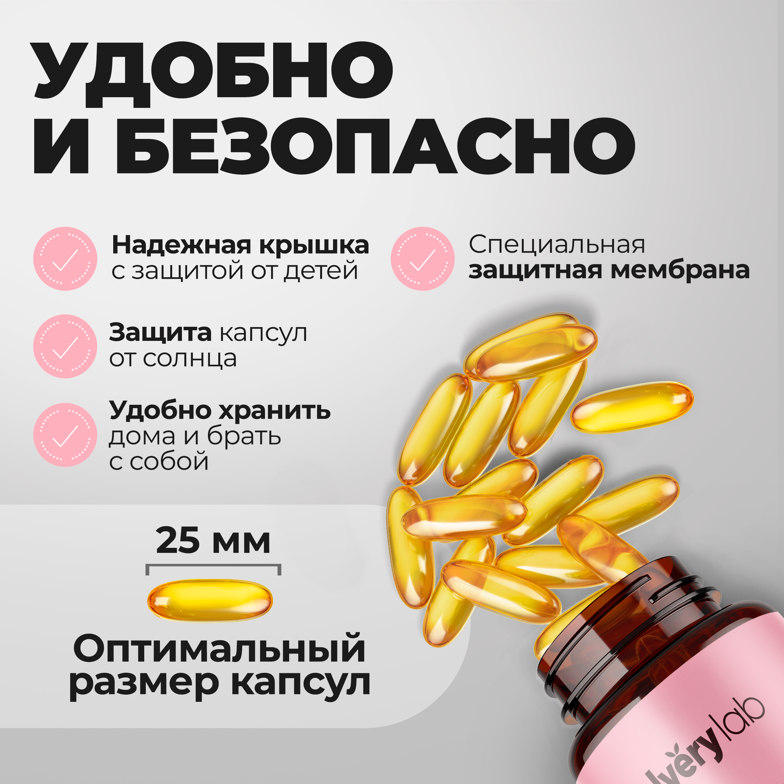 БАД Iverylab Комплекс Омега-3 жирных кислот Omega 3 Beauty 60 капсул - фото 5