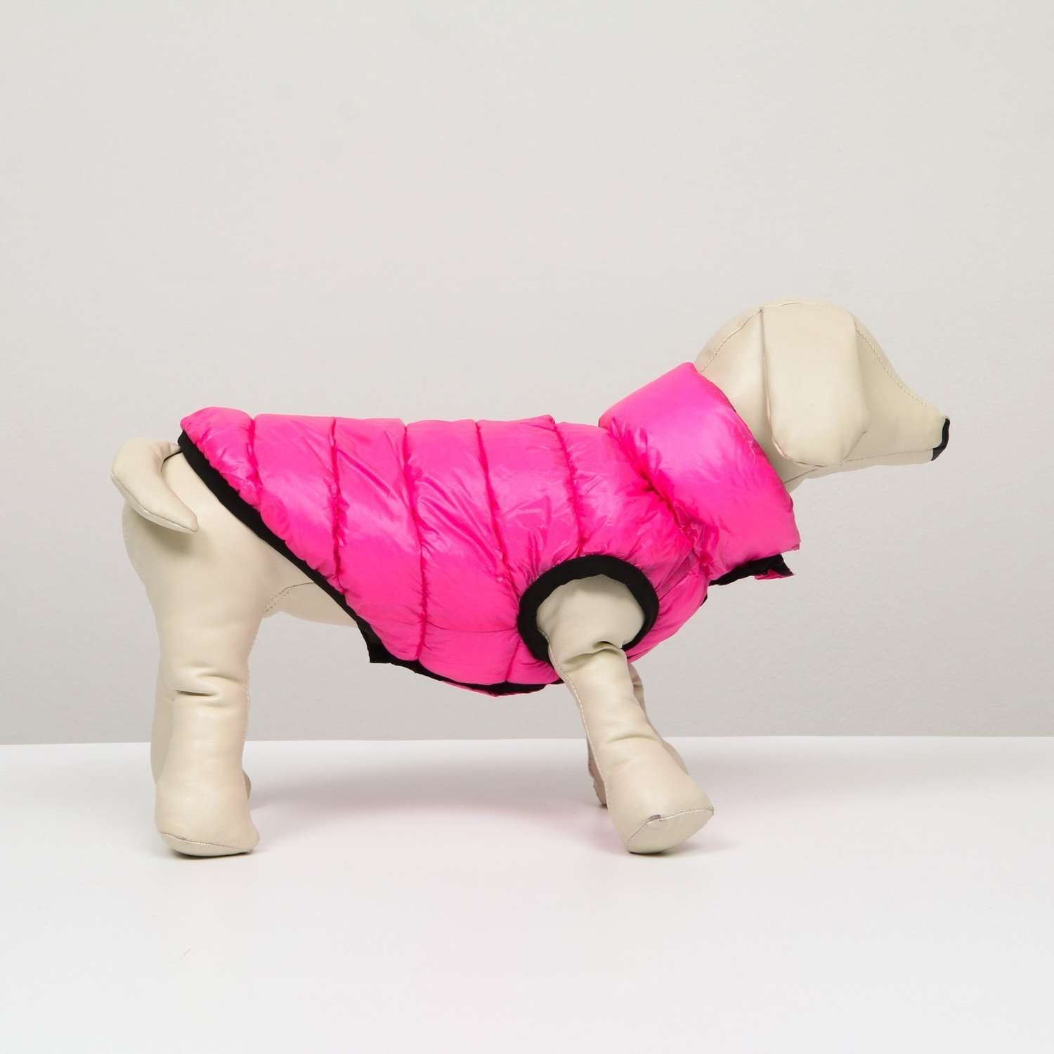 Куртка для собак Sima-Land двухсторонняя S розовая/тёмно-синяя - фото 1