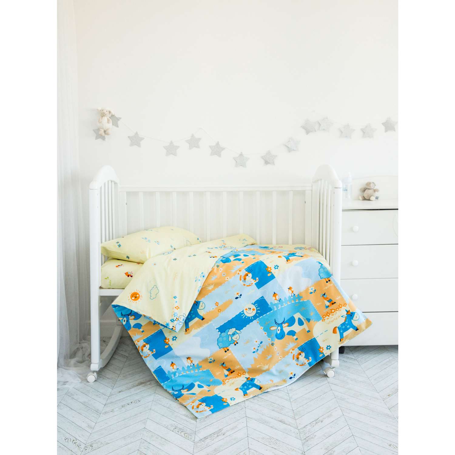Постельное белье Baby Nice в кроватку 120х60 для новорожденных - фото 1
