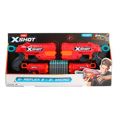 Набор игровой XSHOT Excel Reflex6 2шт+Micro 2шт 36735