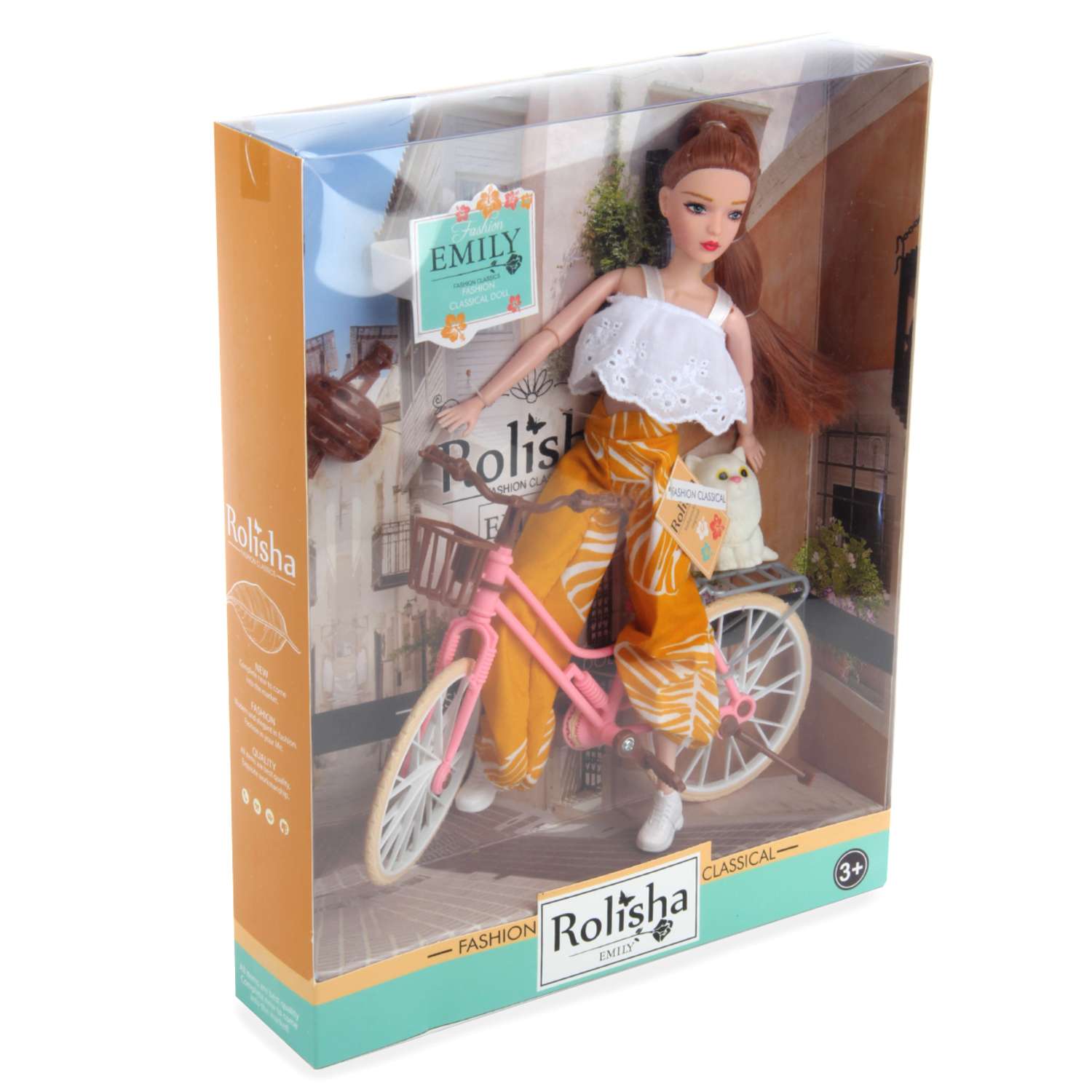 Кукла Veld Co шарнирная на велосипеде 115953 - фото 6