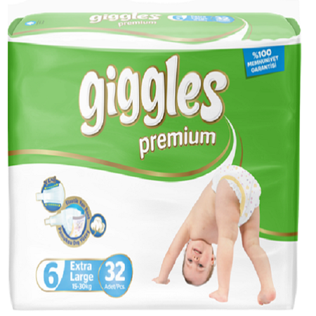 Подгузники Giggles Premium Eco Extra Large 6 15-30кг 32шт