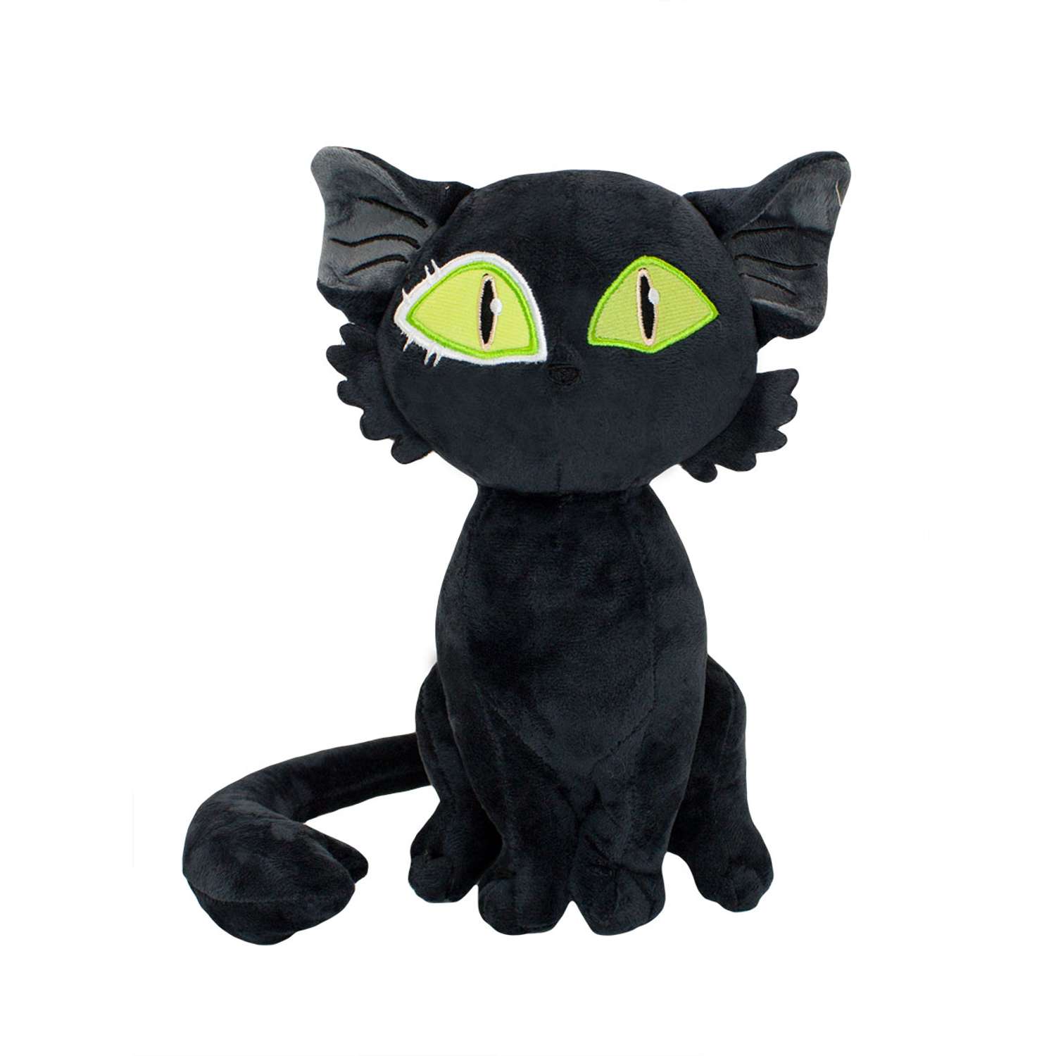 Мягкая игрушка Михи-Михи Котик с большими глазами черный 26см - фото 1