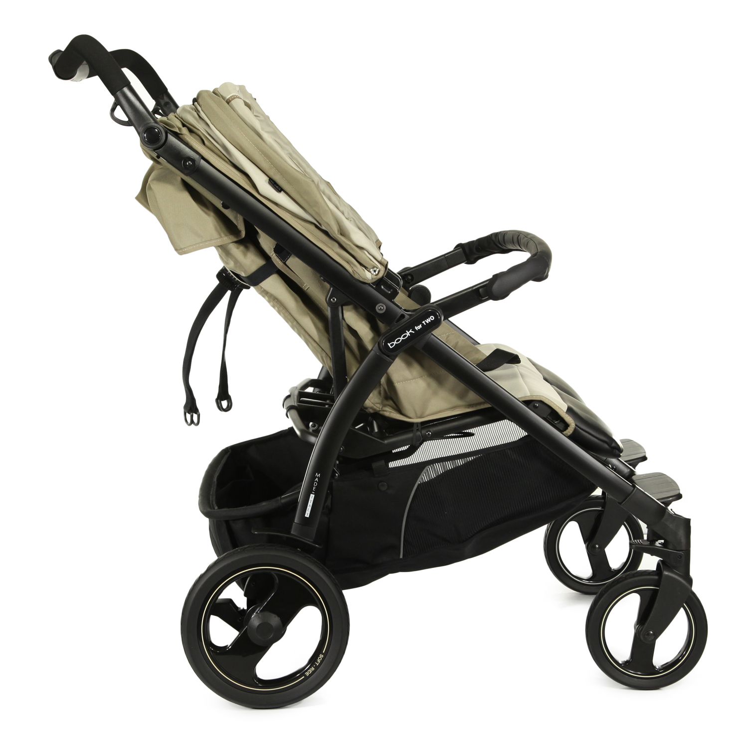 Коляска прогулочная для близнецов Peg-Perego Book For Two Classic Beige - фото 6