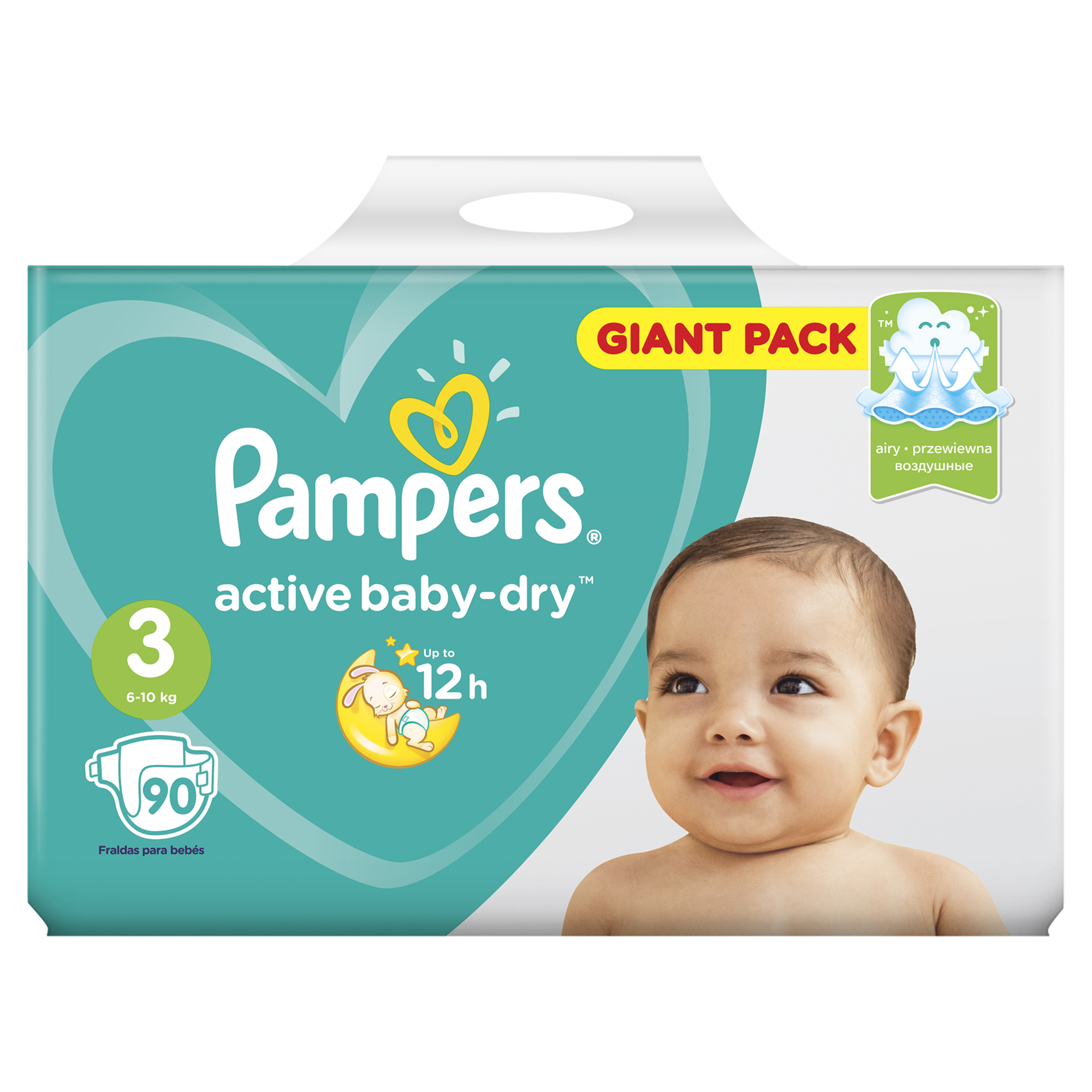 Подгузники Pampers Active Baby-Dry 3 6-10кг 90шт - фото 2