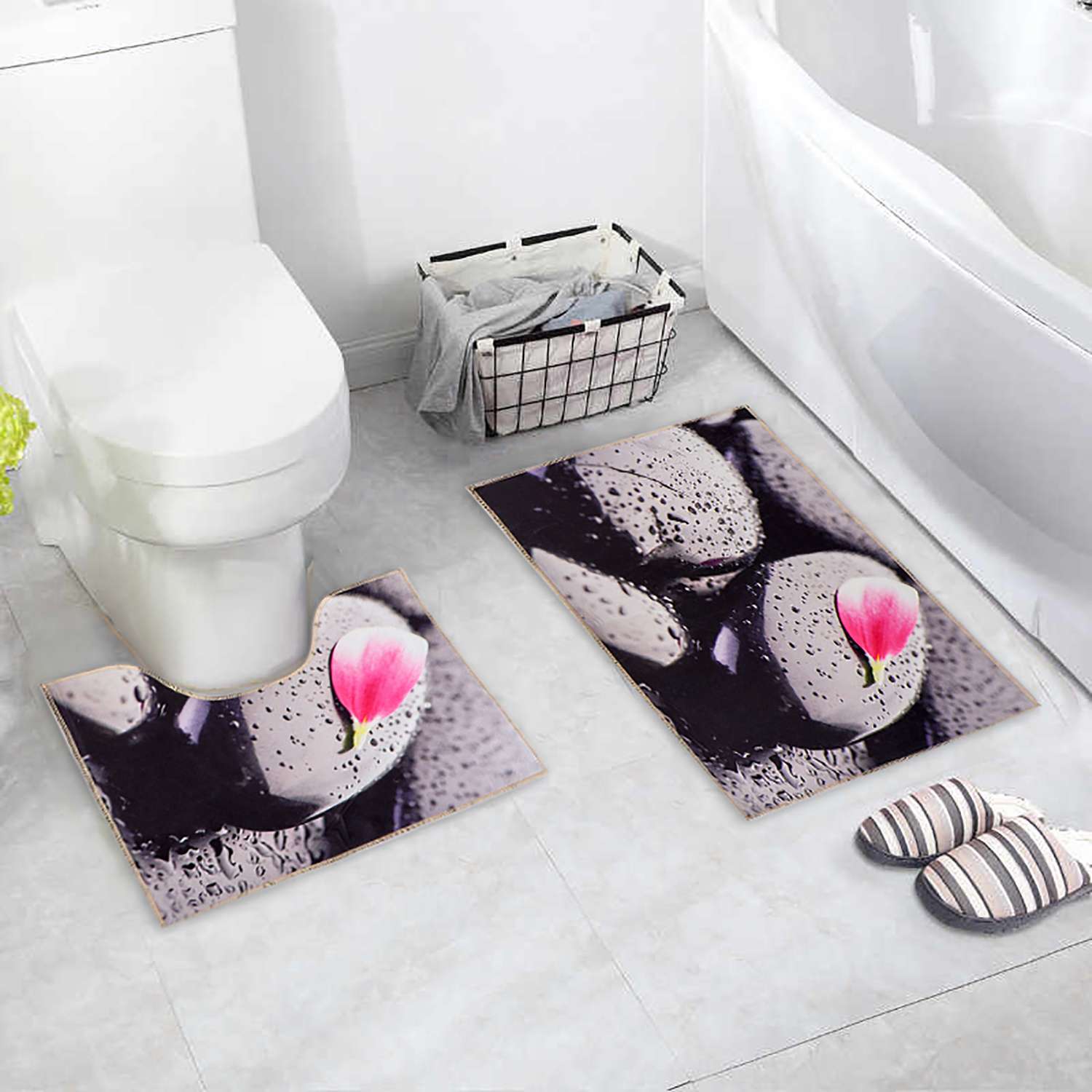 Набор ковриков Доляна для ванной и туалета «Камни» 2 шт: 40×45 45×75 см - фото 7