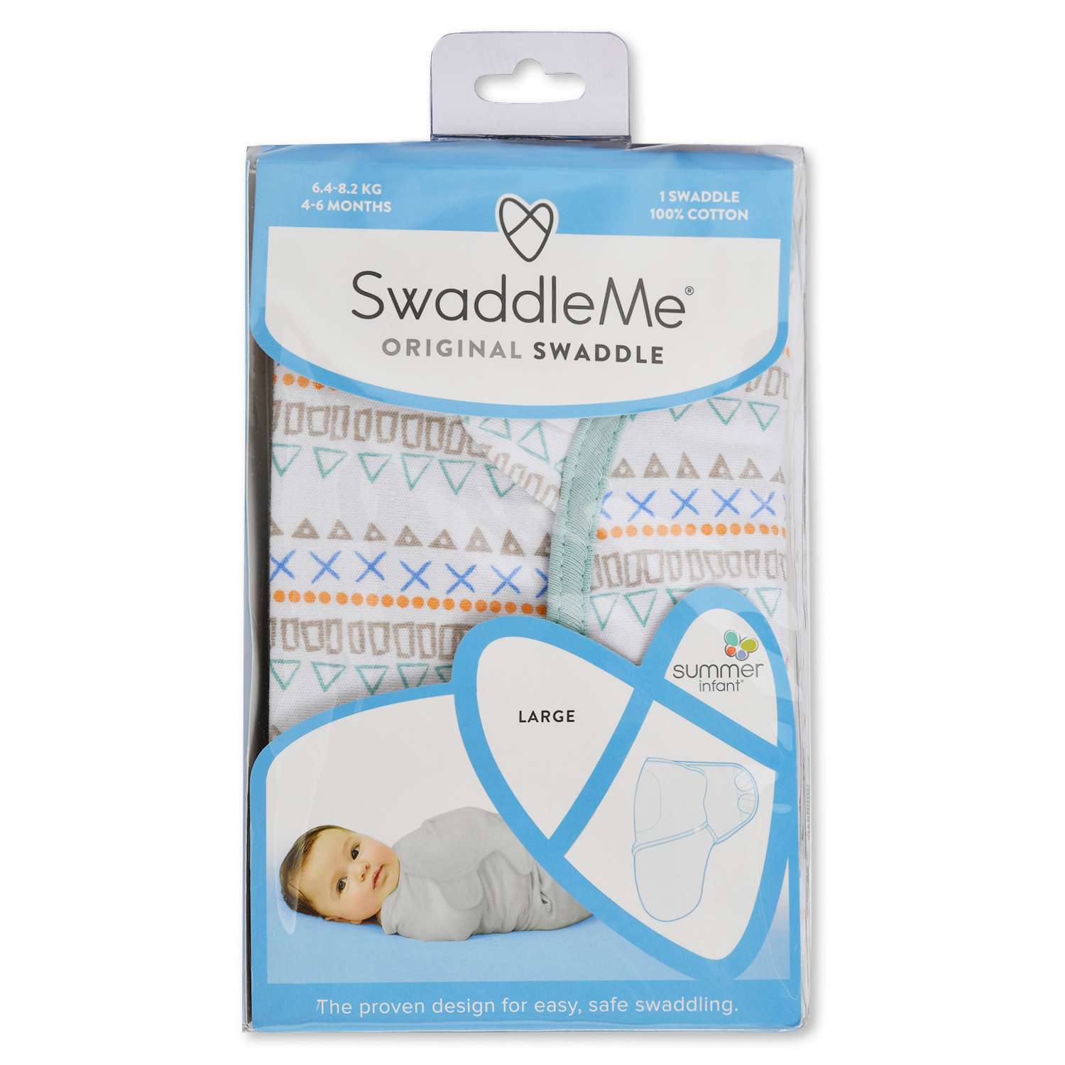 Конверт для пеленания Summer Infant SwaddleMe на липучке L 6-10 кг в ассортименте - фото 3