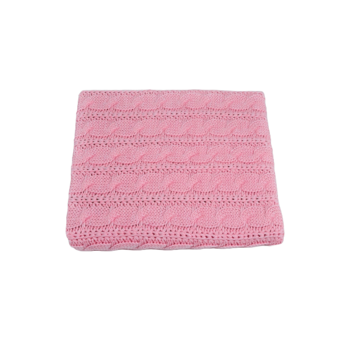 Плед-покрывало детский вязаный WARM WHIFF D-40 розовый на выписку в кроватку 90x110 - фото 1