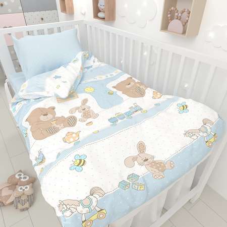 Комплект постельного белья Маленькая соня Любимые игрушки 3 предмета м100.05.04 4905-1_4906-1