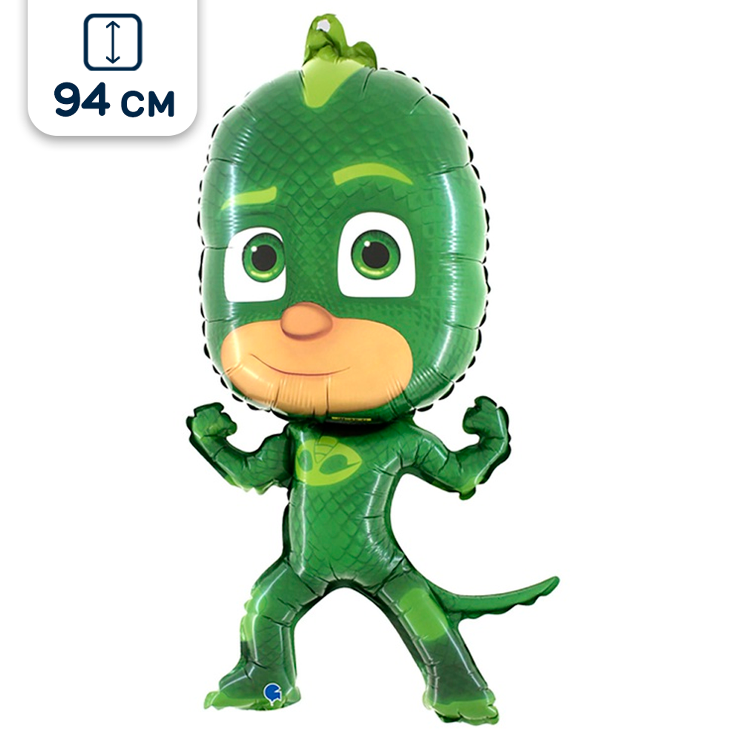 Воздушный шар GRABO фольгированный Герои в масках Гекко зеленый 94 см - фото 1