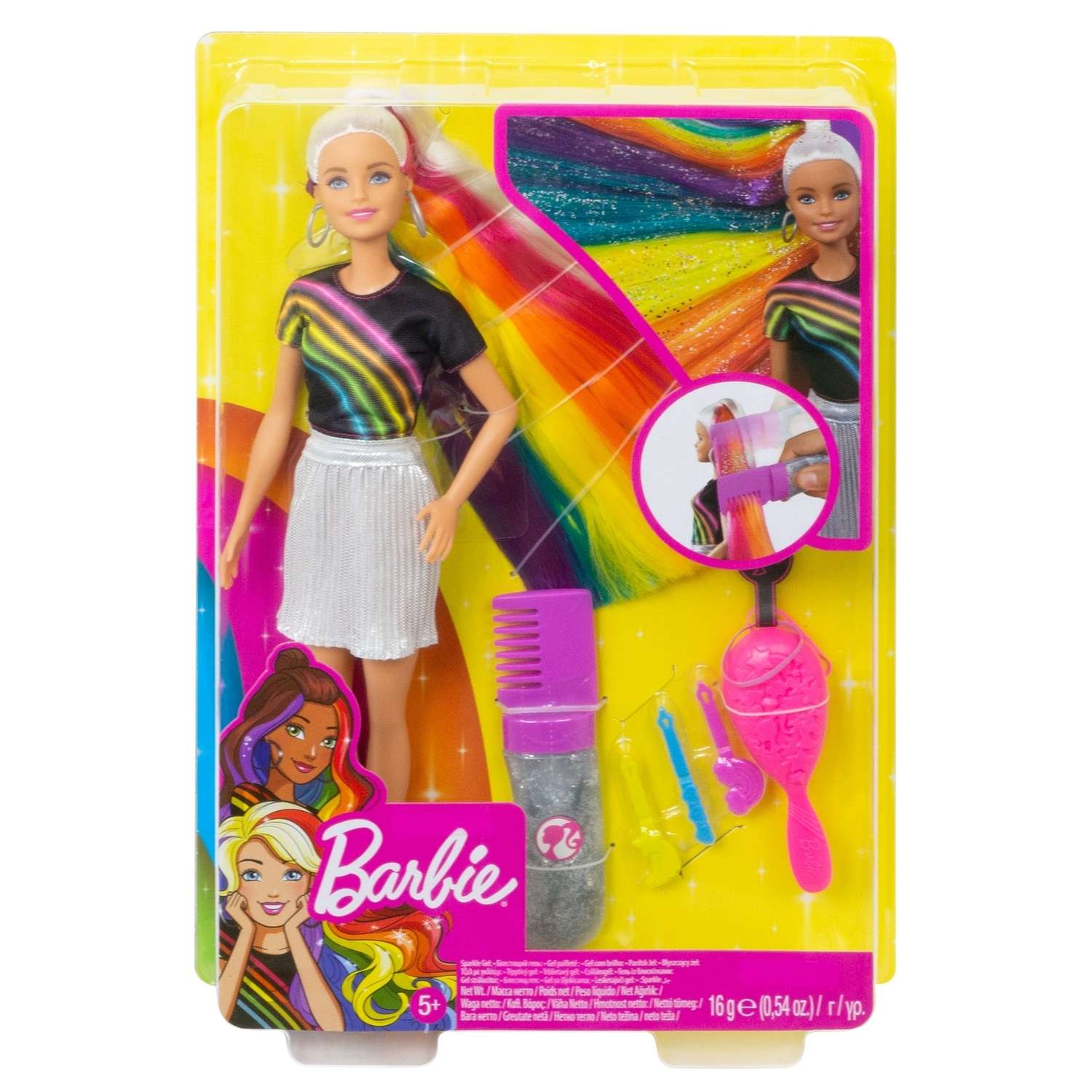 Кукла Barbie с радужной мерцающей прической FXN96 FXN96 - фото 2