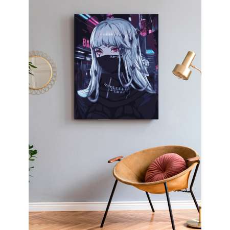 Картина по номерам Art on Canvas Девушка аниме холст на подрамнике 40*50