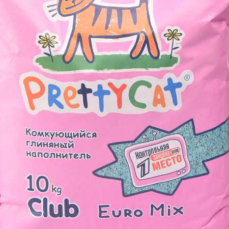 Наполнитель для кошек PrettyCat Euro Mix комкующийся 10кг