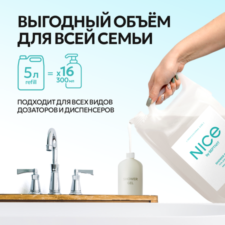 Гель для душа NICE by Septivit Arctic chill 5л