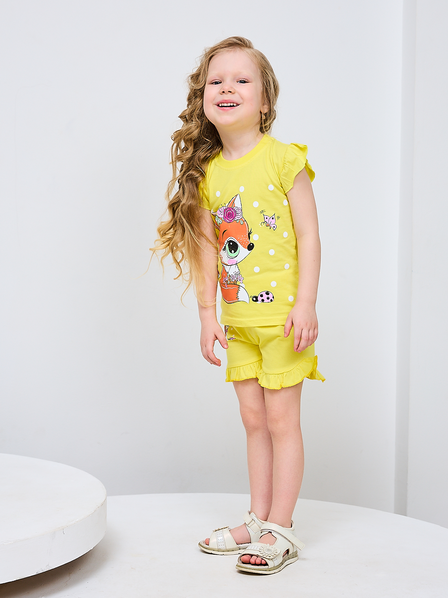 Костюм Mil Art kids 1902201548SUIT-SHORTS-LISICHKA-YELLOW - фото 6