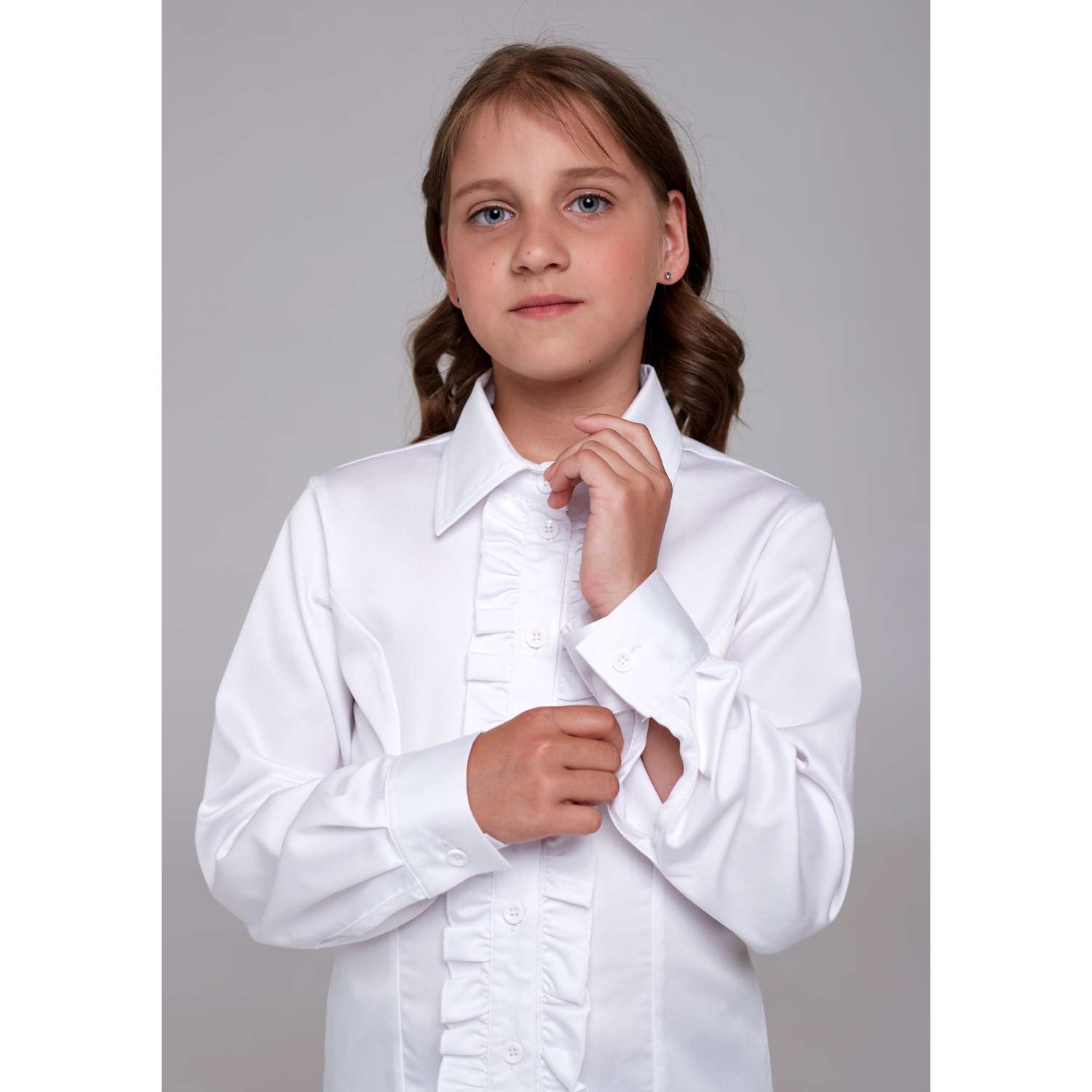 Блузка IRINA EGOROVA BL-Kids-Zhabo_белый - фото 5