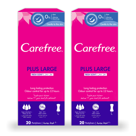 Прокладки гигиенические Carefree Plus large fresh scent 2 х 20 шт