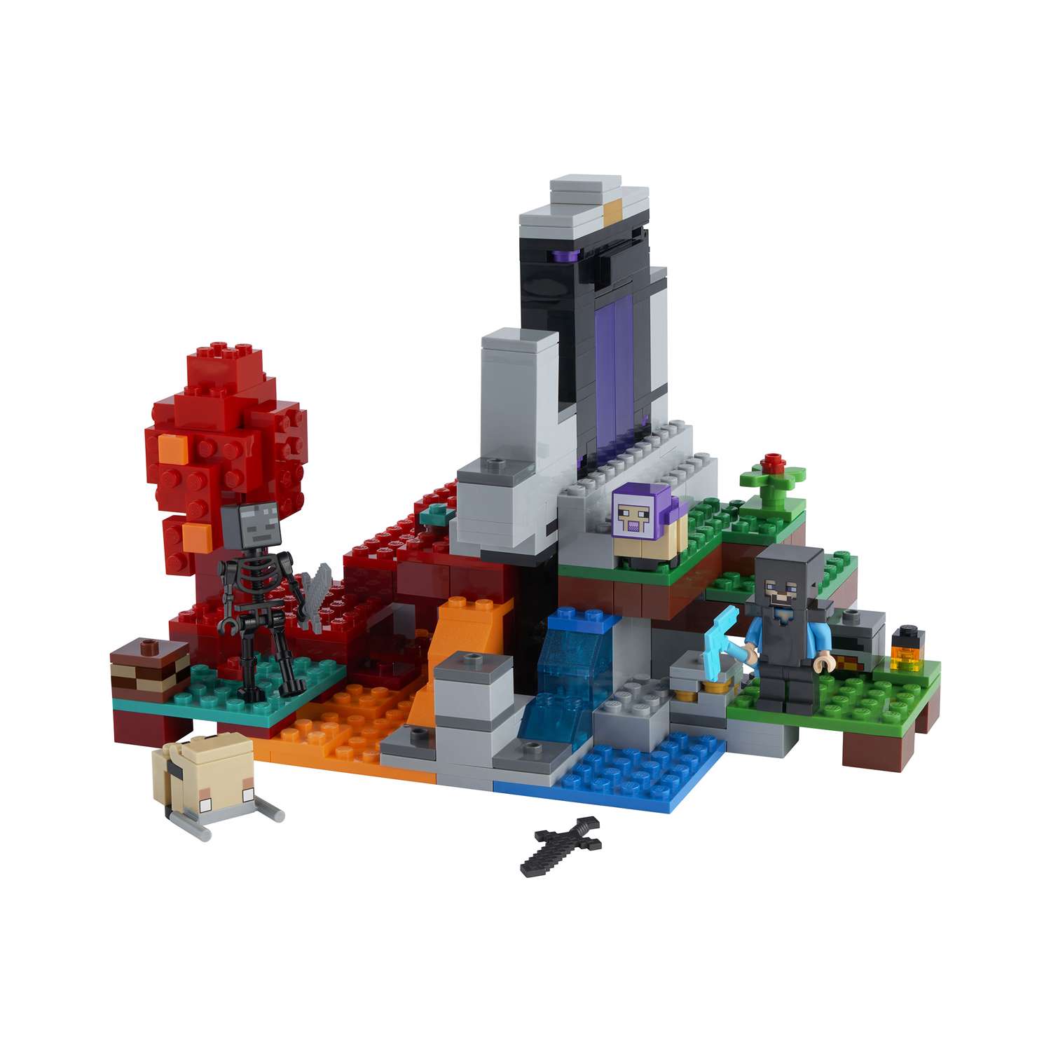 Конструктор детский LEGO Minecraft Разрушенный портал 21172 - фото 10