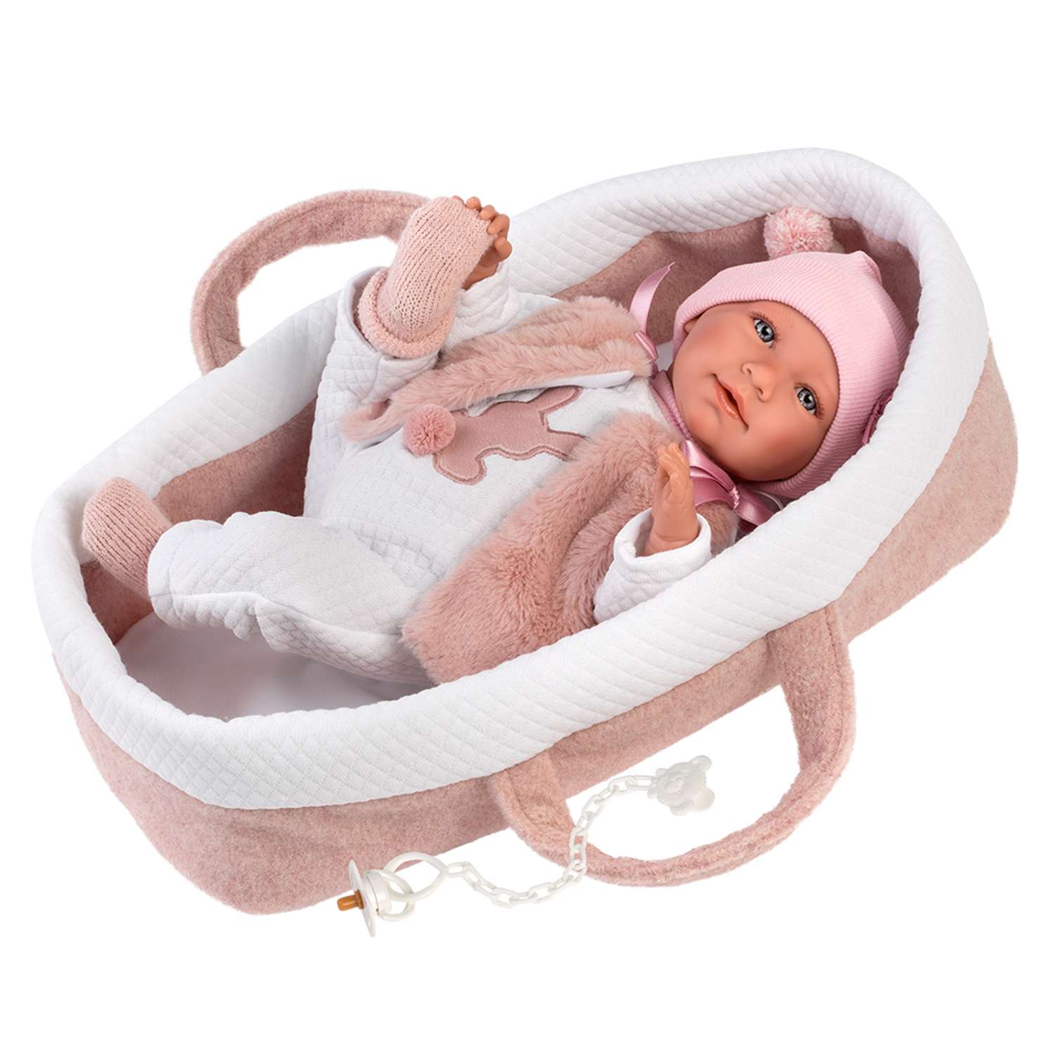 Кукла LLORENS младенец Мими 42 см с переноской со звуком L 74012 - фото 1