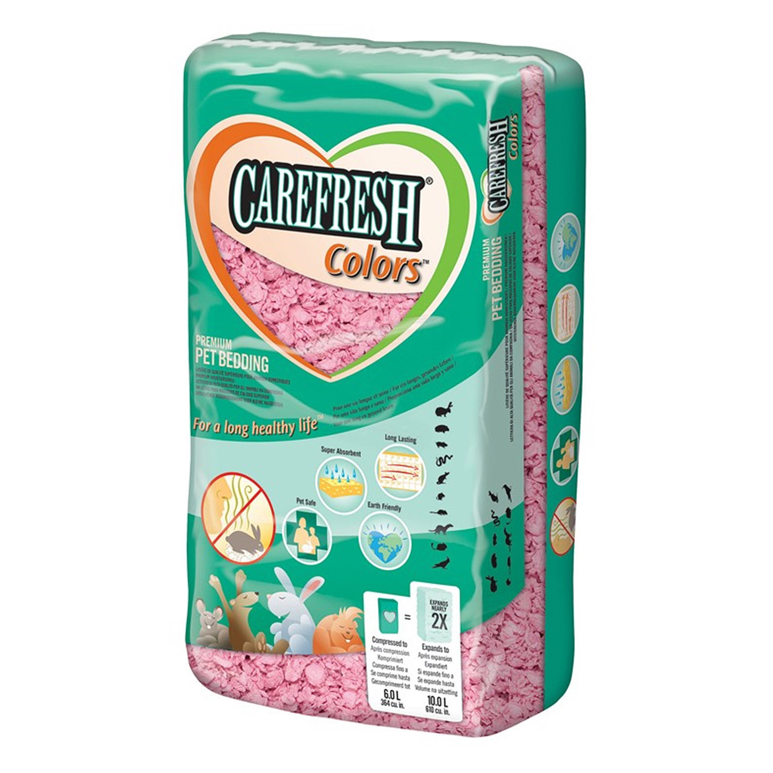 Наполнитель для мелких домашних животных CareFresh color бумажный впитывающий Розовый 1.435 кг - фото 1