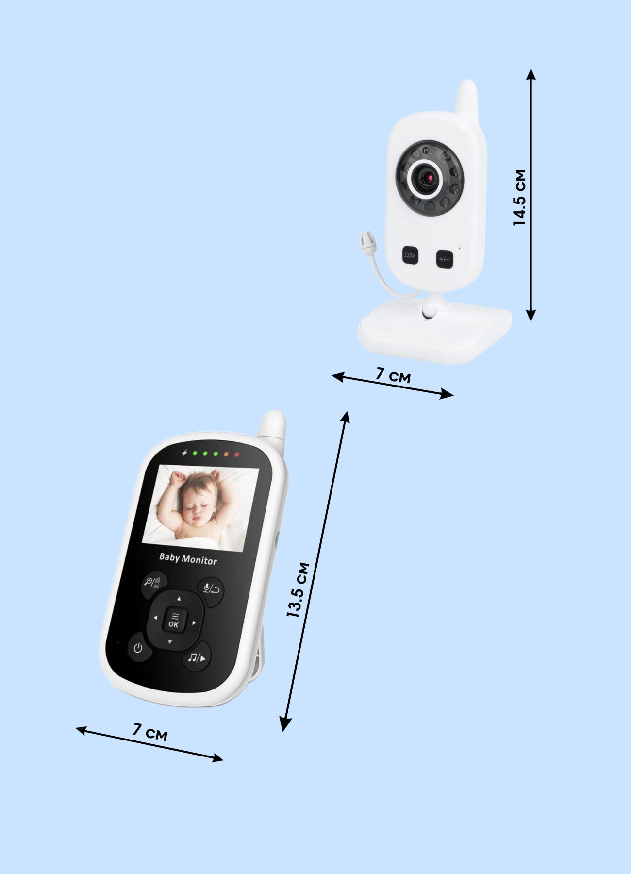 Видеоняня портативная Baby Monitor UU24 - фото 7