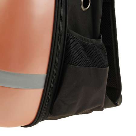 Рюкзак для переноски животных Пижон с окном для обзора и светоотражающей полосой 32*26*44 см розовый