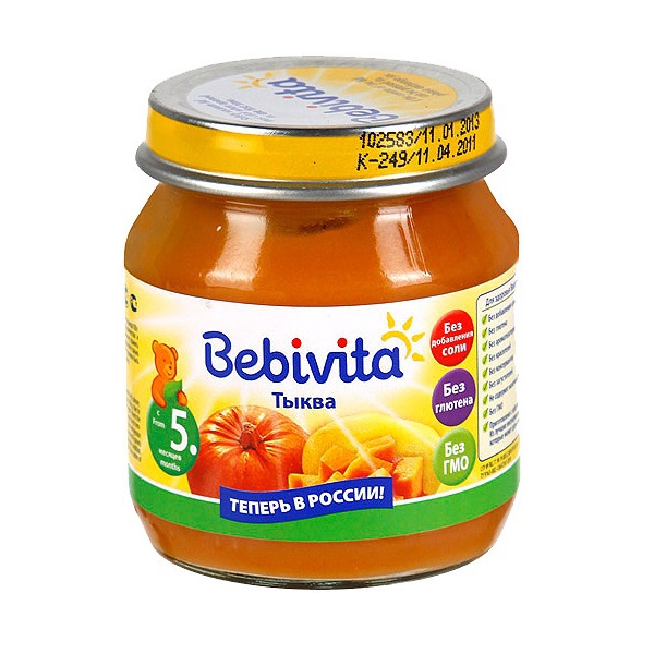 Пюре Bebivita тыква 100г с 5 месяцев - фото 6