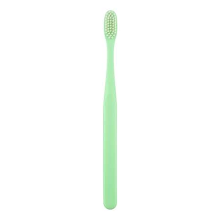 Зубная щетка DENTAL CARE c частицами серебра двойной средней жесткости и мягкой щетиной цвет зеленый селадон