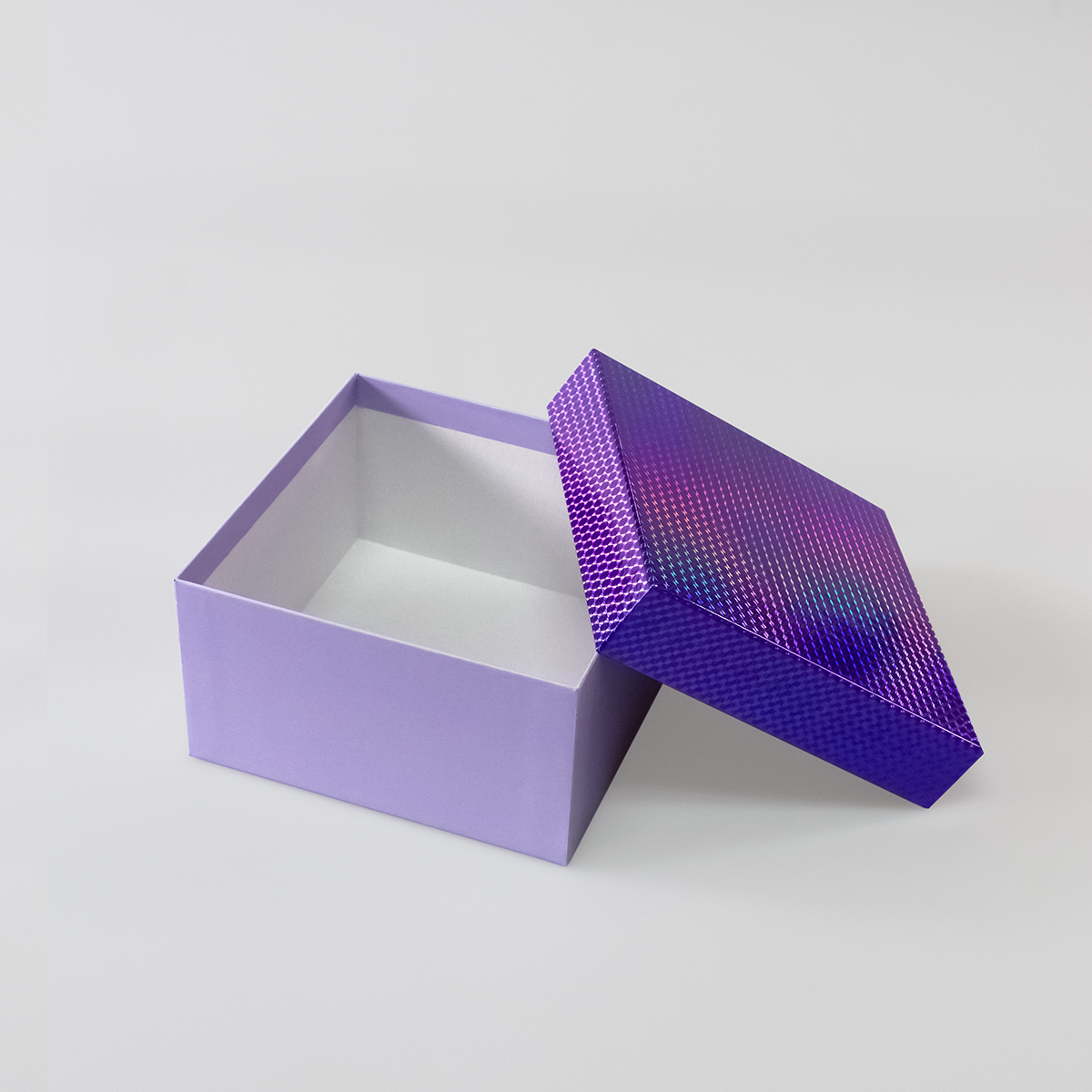 Коробка подарочная Cartonnage крышка-дно Блеск фиолетовый лавандовый - фото 1