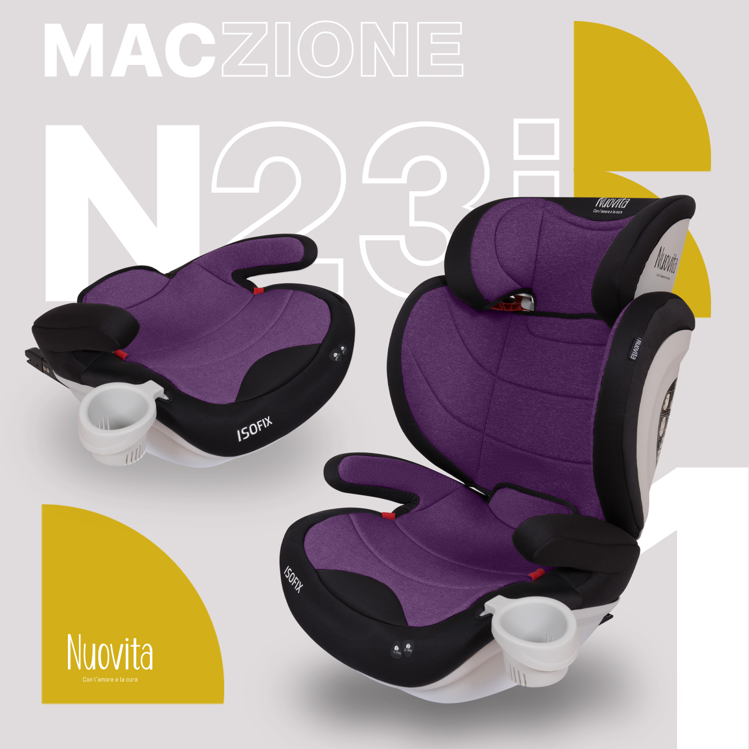 Автокресло Nuovita Maczione Isofix 2/3 (15-36 кг) - фото 2