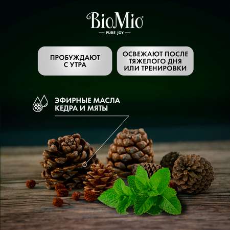 Гель-шампунь для душа BioMio Body and Hair мужской Мята и кедр 650мл